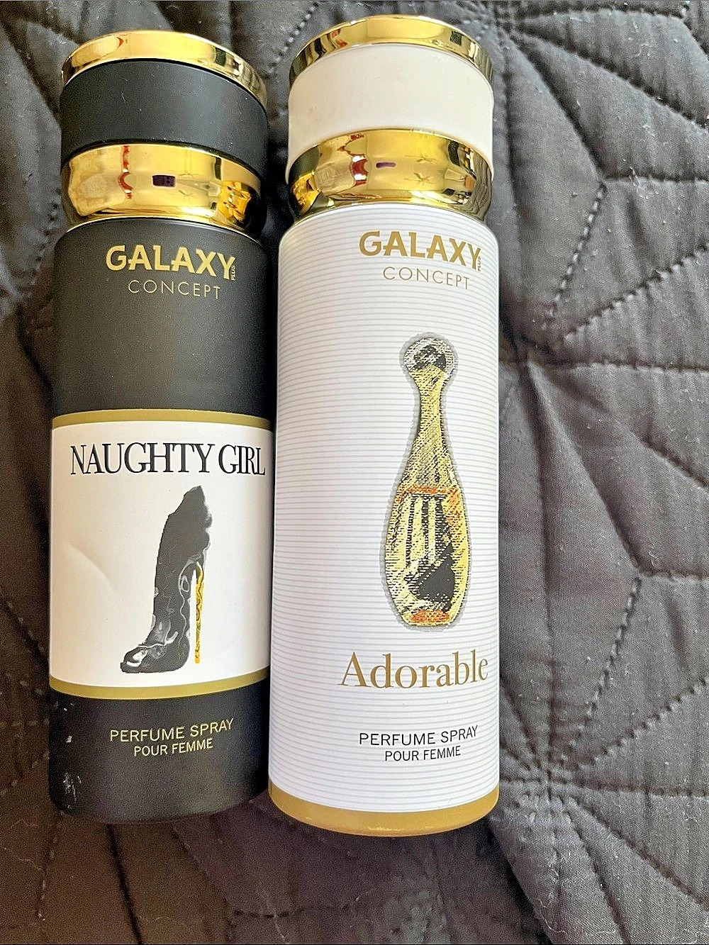 Galaxy Concept Naughty Girl and Adorable perfume sprays Perfume Spray Set Black
